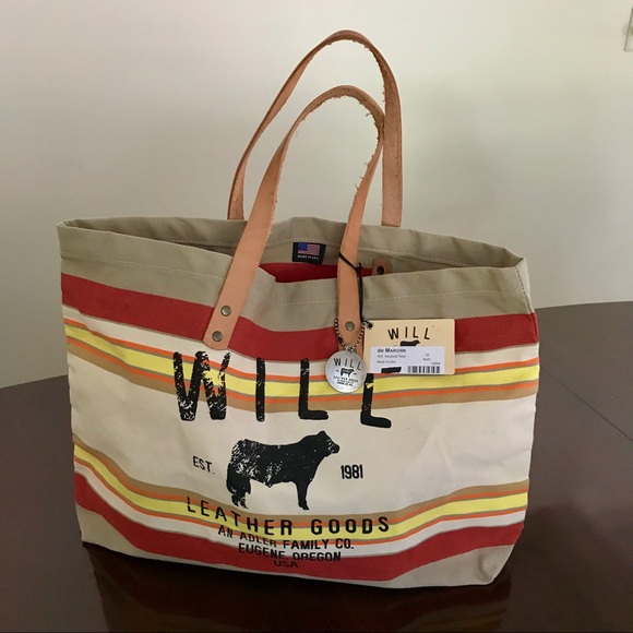 Will Leather Goods Handbags - Will Leather Goods Canvas Tote Bag